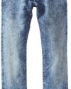 Diesel Boys 8-20 Iakop Slim Fit Straight Leg Distressed Washed Out Jean, Indigo, 14 Years