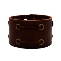 Distressed Vintage ITALIAN Leather Bracelet Unisex 7BR