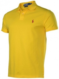 Polo Ralph Lauren Men's Big & Tall Mesh Polo Shirt-Yellow