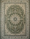 Sage Green Traditional Isfahan Wool Persian Area Rugs 9'2 x 12'6