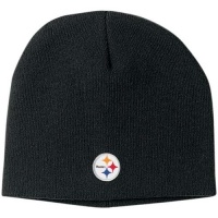 NFL Men's End Zone Uncuffed Knit Hat - K173Z (Pittsburgh Steelers, One Size Fits All)