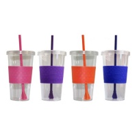 Copco Sierra Cold Tumbler, 24-Ounce Capacity - Pack Of 4 (Hot Pink, Purple, Royal Blue & Orange)