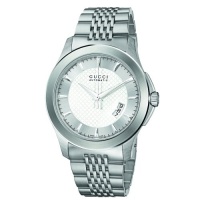 Gucci Men's YA126209 G-Timeless Silver Dial Stainless-Steel Bracelet Watch