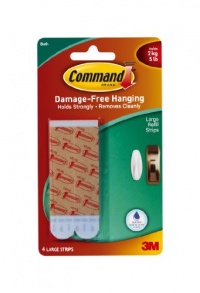 Command Large Water-Resistant Refill Strips, 4-Strip