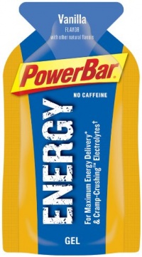 PowerBar Energy Gel, No Caffeine, Vanilla, 12-Count 1.44-Ounce Packets (Pack of 24)