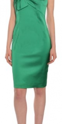 David Meister Stretch Fitted One Shoulder Eve Dress