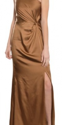 David Meister Silk One Shoulder Rhinestone Eve Gown Dress 2