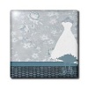 Dress on form in Room, Aqua Green Roses on Wallpaper - 8 Inch Glass Tile