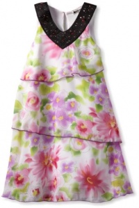 Emily West Girls 7-16 Floral Tier Chiffon Dress