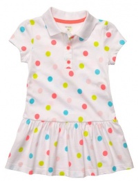 Carter's Girls 3-24 Months Print Polo Dress (3 Months, Polka-Dots)