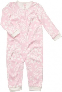 Carter's Infant Long Sleeve One Piece Fleece Print Coverall - Floral Patterns-12 Months