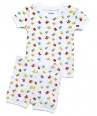 Leveret Shorts Birds Flying 2 Piece Pajama 100% Cotton (Size 6M-5T)