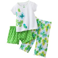 Carter's Girls 12-24 Months Butterfly 3pc Pajama Set