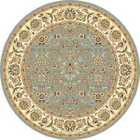 Safavieh Lyndhurst Collection LNH312B Light Blue and Ivory Round Area Rug, 5-Feet 3-Inch