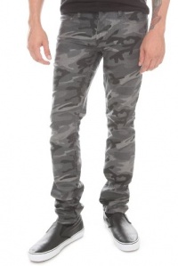 RUDE Grey Camo Skinny Fit Jeans