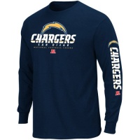 San Diego Chargers Navy Primary Receiver II Long Sleeve T-Shirt