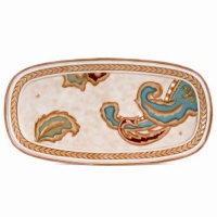 Fitz and Floyd Carissa Paisley 9-Inch Appetizer Tray