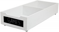 Homz Long Underbed Storage, White