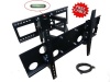 Mount-It! Plasma LCD Flat Screen TV Articulating Full Motion Dual Arm Wall Mount Bracket For 32-65 Displays Up To 165LBS Black With 6FT HDMI Cable-Up To 24 Studs