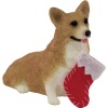 Sandicast Red Pembroke Welsh Corgi with Stocking Christmas Ornament