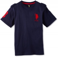 U.S. Polo Assn. Boys 8-20 Solid V-Neckline T-Shirt