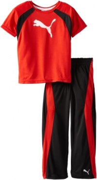 Puma - Kids Boys 2-7 Little Iconic Performance Pant Set, High Risk Red, 5