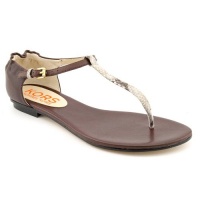 KORS Michael Kors Zaire Open Toe Thongs Shoes Brown Womens