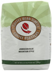 Coffee Bean Direct Jamaican Blue Mountain Style, Whole Bean Coffee, 5-Pound Bag