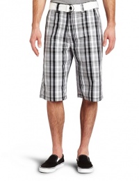 Southpole Men's Plaid Belted Short