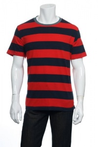 Kenneth Cole Reaction 642 Cherry Combo (red, navy and grey) Stripes SS T-Shirt