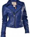 True Religion Brand Jeans Women's Lamb Leather Jacket Coat-