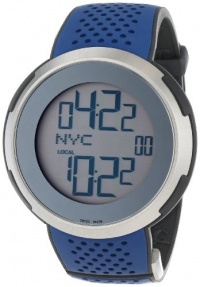 Gucci Men's YA114105 I-Gucci Digital Blue Black Rubber Strap Watch