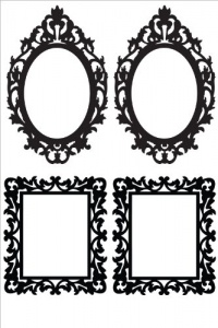 Lot 26 Studio Burnish Ornate Frames Vinyl Wall Decal, 16 x 24-Inches