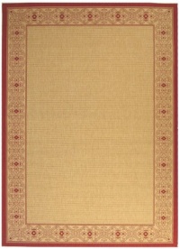 Area Rug 5x7 Rectangle Transitional Beige - Red Color - Safavieh Courtyard Rug from RugPal