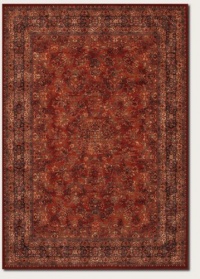 Couristan 1726/3200 OLD WORLD CLASSICS Antique Kashan 94-Inch by 132-Inch Wool Area Rug, Burgundy/Navy