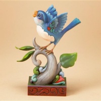 Jim Shore Heartwood Creek from Enesco Blue Bird Figurine 6.25 EA