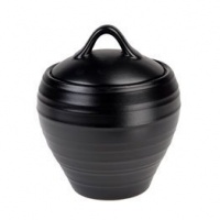 Mikasa 2-pc. Swirl Sugar Bowl, Black