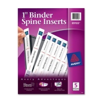 Avery Custom Binder Spine Inserts, 1 Spine Width, 8 Inserts per Sheet, 5 Sheets per Pack (89103)