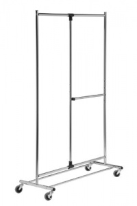 Honey-Can-Do GAR-01702 Adjustable Chrome Garment Rack, Dual Bar, 80-Inch