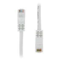 30 FT RJ45 CAT (6E) 550MHZ MOLDED NETWORK CABLE - WHITE - Lifetime Warranty