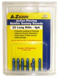 A-Zoom 6-Pack Precision Dummy Rounds fits 22 LR Action Proving