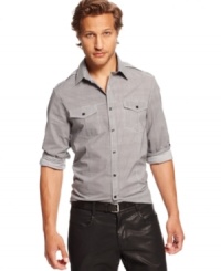 Recruit another cool shirt for your style army with this military-inspired shirt from Kenneth Cole New York. (Clearance)