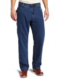 Key Industries Men's Relaxed Fit Flannel Lined Denim Dungaree