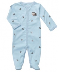 Carter's Bulldogs Galore Coverall (Sizes NB - 9M) - blue, 6 months