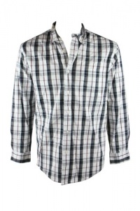 Club Room Mens Long Sleeve Woven Plaid Button Up Shirt