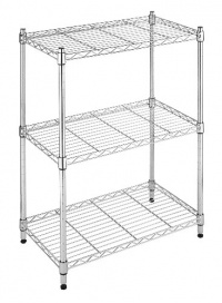 Whitmor 6060-3436 Supreme Small 3-Tier Shelving, Chrome