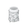 InterDesign Twigz Tumbler, Silver/White