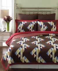 Martha Stewart Collection Bedding, Patchwork Zigzag Standard Sham