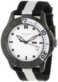 Gucci Men's YA126243 Gucci Timeless White Diamond Pattern Dial Watch