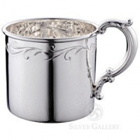 Empire Silver Sterling Baby Cup With Floral Design